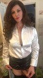 Transsexual dressed in satin blouse snapshot 10