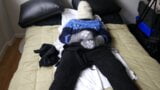 Sweater Fetish Blue Mohair Turtleneck Jumper Masturbation and Cumshot snapshot 3