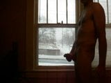 Masturbating and cumming at the window snapshot 9