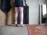 Pink extreme heel crotch boots snapshot 2