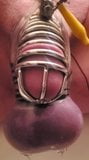 Dripping precum in electro chastity snapshot 1