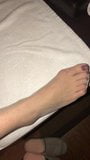 Girlfriend all nylon feet snapshot 1