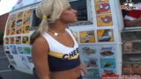 Petite blonde college Teen with tiny tits picked up for spontaneous car sex snapshot 7