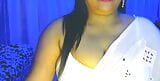 Caliente desi sexy chica jaanebaharji se divierte en cam. sujetador blanco, pechos grandes, muy caliente. snapshot 13