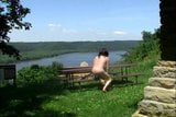 Nude hike to a Scenic Mississippi River Vista snapshot 3