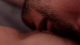 Erotic closeup, ASMR hairy pussy licking snapshot 3