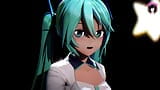 Miku เต้นน่ารักโชว์กางเกงในเซ็กซี่ของเธอ + เปลื้องผ้าอย่างค่อยเป็นค่อยไป (3D HENTAI) snapshot 1