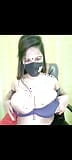 Desi dziewczyna masuje swoje duże piersi w transmisji na żywo. snapshot 11