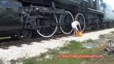 Hot MILF Fucks Herself With Dildo Next To Railroad Tracks snapshot 15