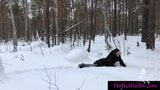 Teen Deepthroat and Hardcore Fuck Outside in the Forest - Cu snapshot 2