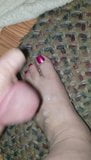 Painting wife's foot with cum snapshot 4
