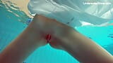 Sexy Russian chick pool swim session naked snapshot 1