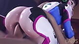 OverWatch наездница D.va скачет на огромном светлом стояке 2 snapshot 2