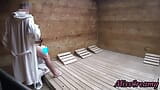 Dick Flash - I Pull Out My Cock in Front of a Teen Girl in the Sauna and She Helps Me Cum - Risk of Getting Caught snapshot 15