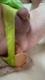 Höschen-Dildo anal selbst-ficken und weicher Schwanz abspritzen snapshot 1