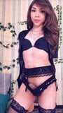 Asian TS princess so hot in black snapshot 3