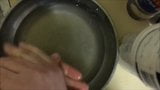 BBW Pisses in a dirty bowl at work snapshot 10