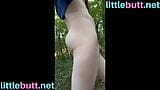 Bubble Butt Femboy Leaves panties behind and goes hiking on public trail snapshot 14