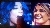 WWE Sasha Banks & Alexa Bliss double spit and cum tribute snapshot 9