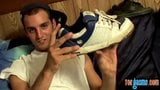 Thug twink ajax shows off shoes before masturbation cumshot snapshot 3