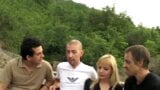 Outdoor gangbang for blonde snapshot 3