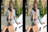 Danni Ashe strippt am Pool (Split-Screen-Version) snapshot 6