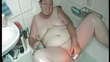 Fat German granny puts candles in her cunt and shaves and plays on the man's cock snapshot 5