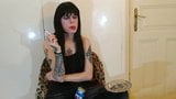 Sexy goth domina smoking pt2 HD snapshot 3