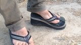 ( vid4 )wearing cumed sandals snapshot 4