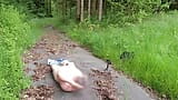 Maso-Sklave von Tranny Domina dominiert! Outdoor CBT, Ballbusting und Mouthfuck bis zum abspritzen! snapshot 4