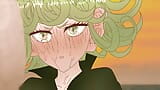 Tatsumaki cu urechi uriașe blocate în oceanul deschis pe o raft! Hentai "One Punch Man" porno anime (desene animate 2d) snapshot 2