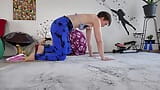 Goddess Aurora Willows Stretching in Yoga Pants snapshot 10