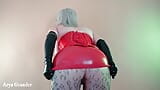 Amazing Big Ass Tease with Latex Outfit - Model Arya Grander snapshot 9