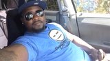 Cute Black Guy Self Facial Cumshot in Car snapshot 1