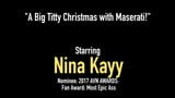 Phat Ass Nina Kayy Has A Big Booby Xmas With BBW Maserati! snapshot 1