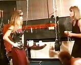 Two hot ladies from Germany punishing their slave in the dungeon snapshot 12