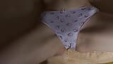 Sexy pussy rubbing and sexy cum on roommate's kinky panties snapshot 2