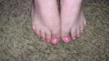 Very nice feet cumshot on BBW Latina sexy toes snapshot 2