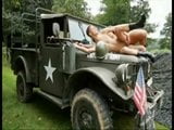 Military daddy fucks twink on the hood of a truck snapshot 13