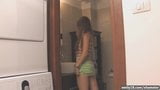 Teen goes topless in closet snapshot 2