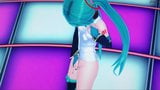 Hatsune Miku masturbándose antes de ser follada en primer plano en el escenario snapshot 3