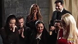 Stacey Saran has group sex with a couple of priests and nuns snapshot 8