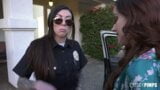 Horny Lesbian Criminal Vanna Bardot Offers Her Hairy Pussy to Big Tits Cop Karma Rx snapshot 8