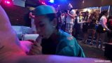 Sweet club babes fucking in public snapshot 1