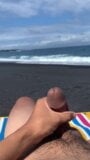 Jerking my cock on black sand beach snapshot 4