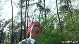 Niemiecki scout - ruda nastolatka z college'u w publicznym castingu snapshot 4