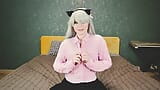 Huge facial for Catgirl Elizabeth Liones snapshot 2