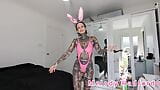 Pink Leather Micro Bikini And Bunny Ears Try On Haul Melody Radford Onlyfans snapshot 2