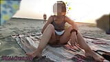 Flashing my pussy in front of a man in public beach and he helps me squirt - it's very risky - MissCreamy snapshot 2