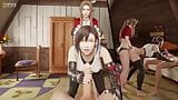 Tifa x Aerith, trio Tifa scopata da strapon mentre ti masturba snapshot 18